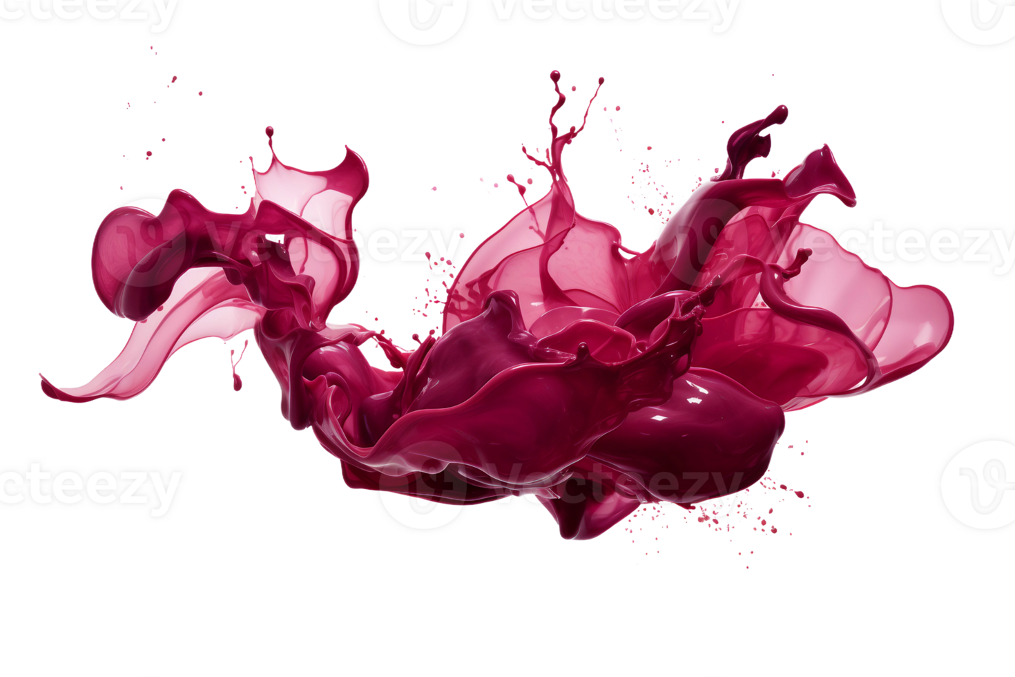 Maroon Paint Explosion on a transparent background. png