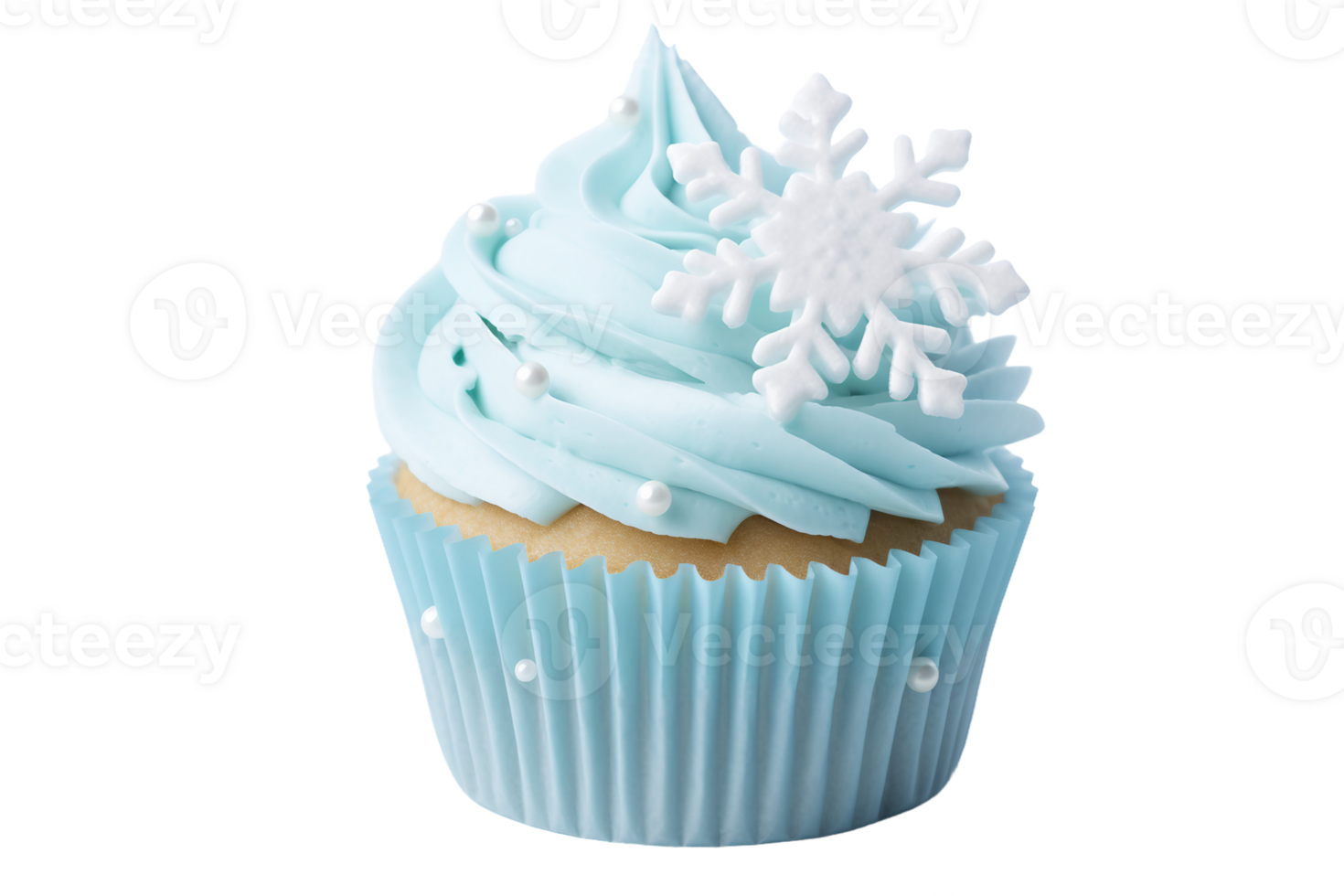 Festive Cupcake on Transparent Background. png