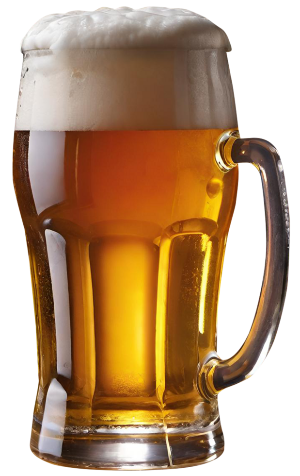 Glass of fresh beer png