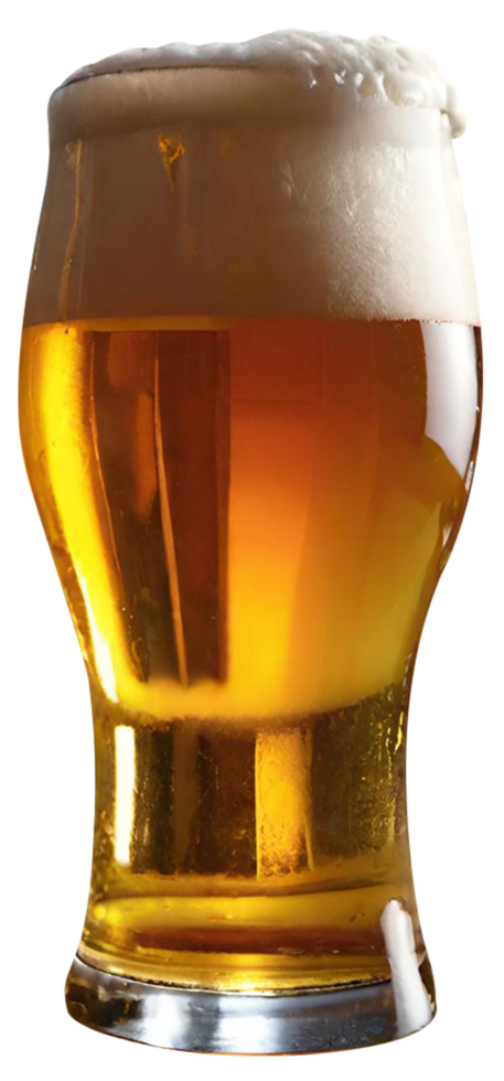 Glass of fresh beer png