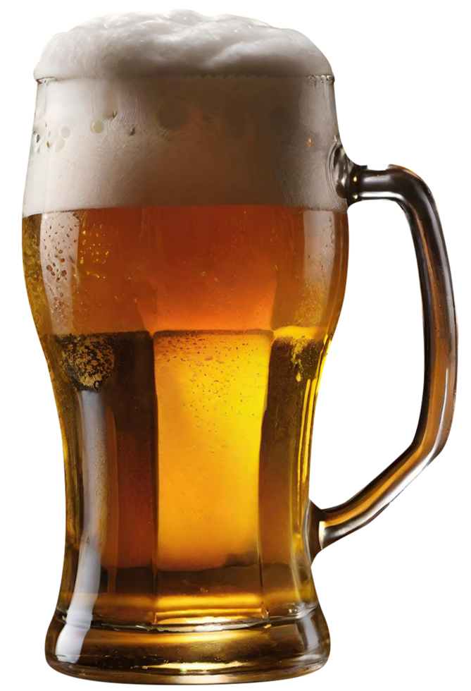 Glass of fresh beer png