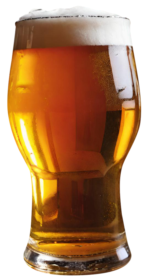 glas van vers bier png