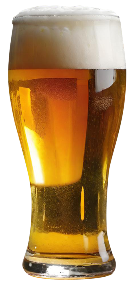 Glass of fresh beer png