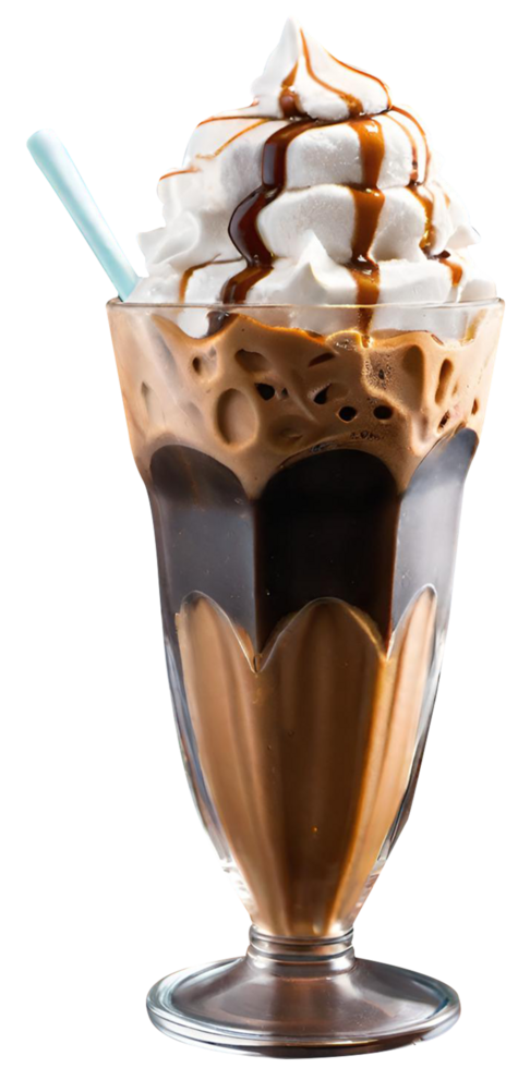 Fresh iced coffee with milk png