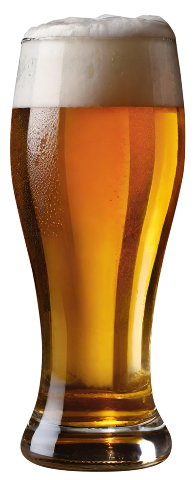 Glass of fresh beer png