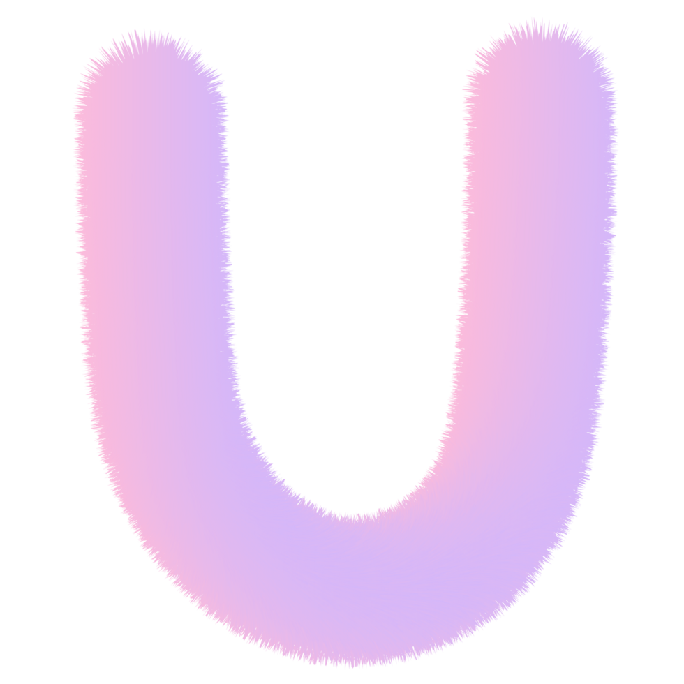 Pink and purple fuzzy letters png