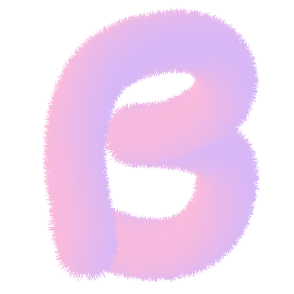 Pink and purple fuzzy letters png