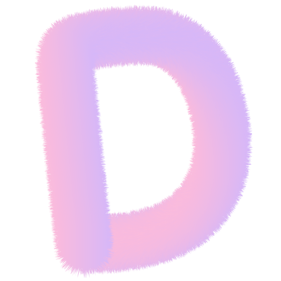 Pink and purple fuzzy letters png