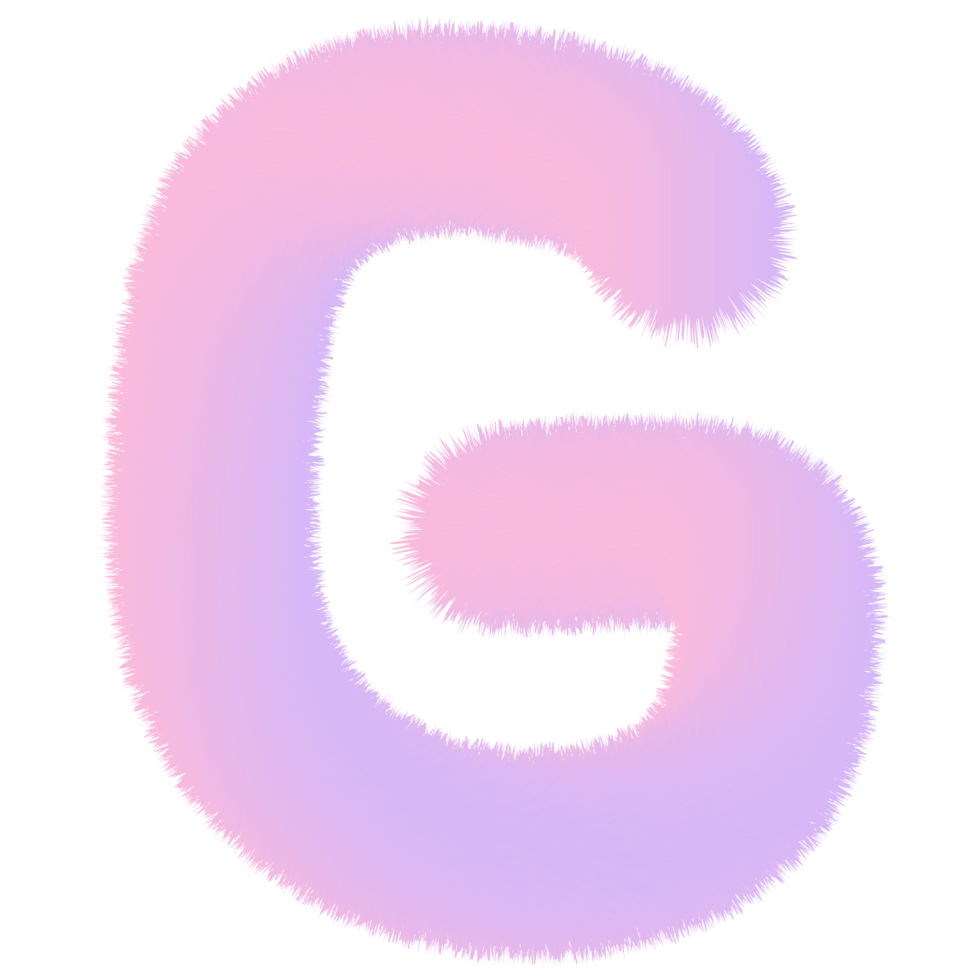 Pink and purple fuzzy letters png