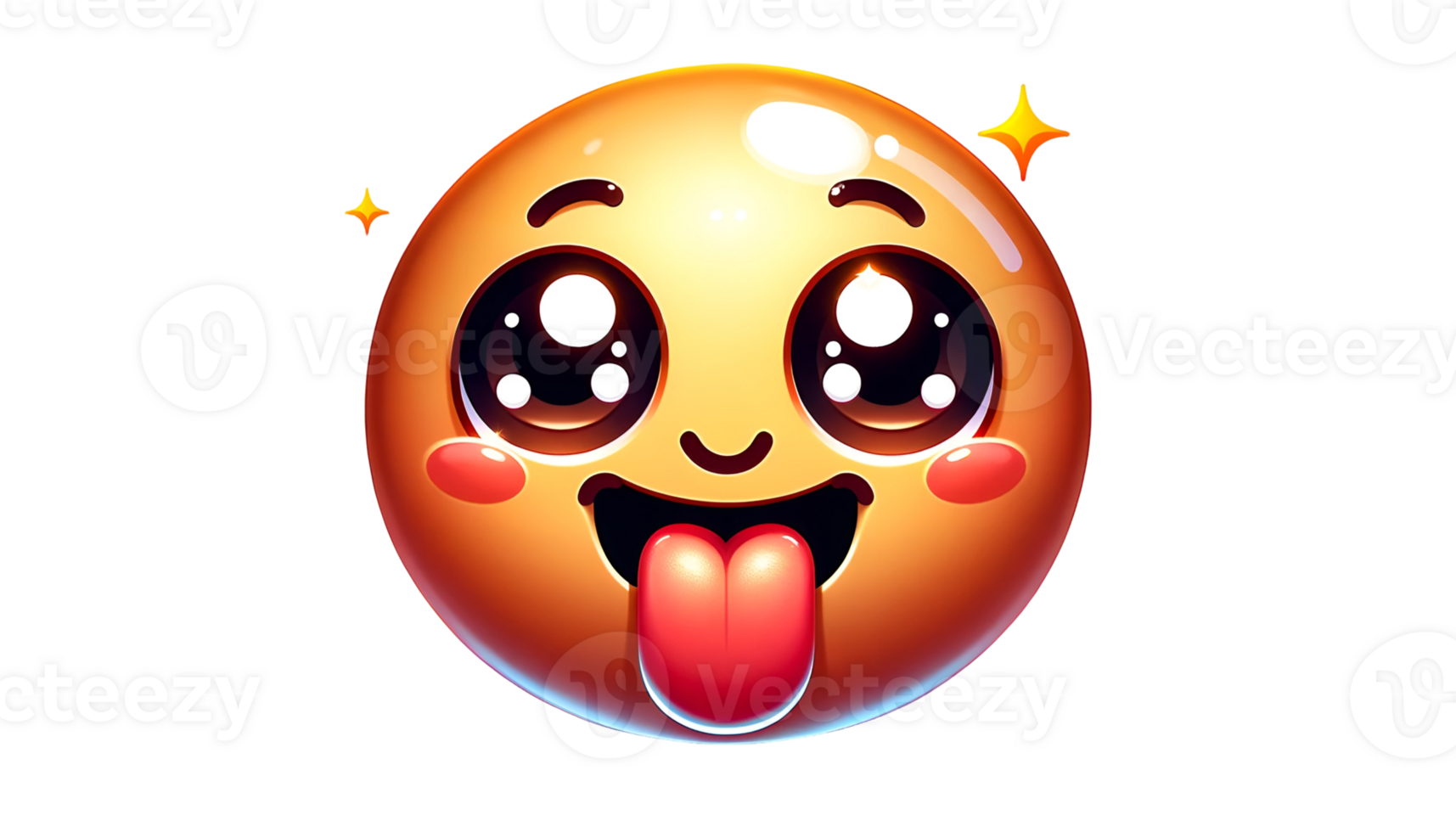 3d illustration of funny emoticon face png