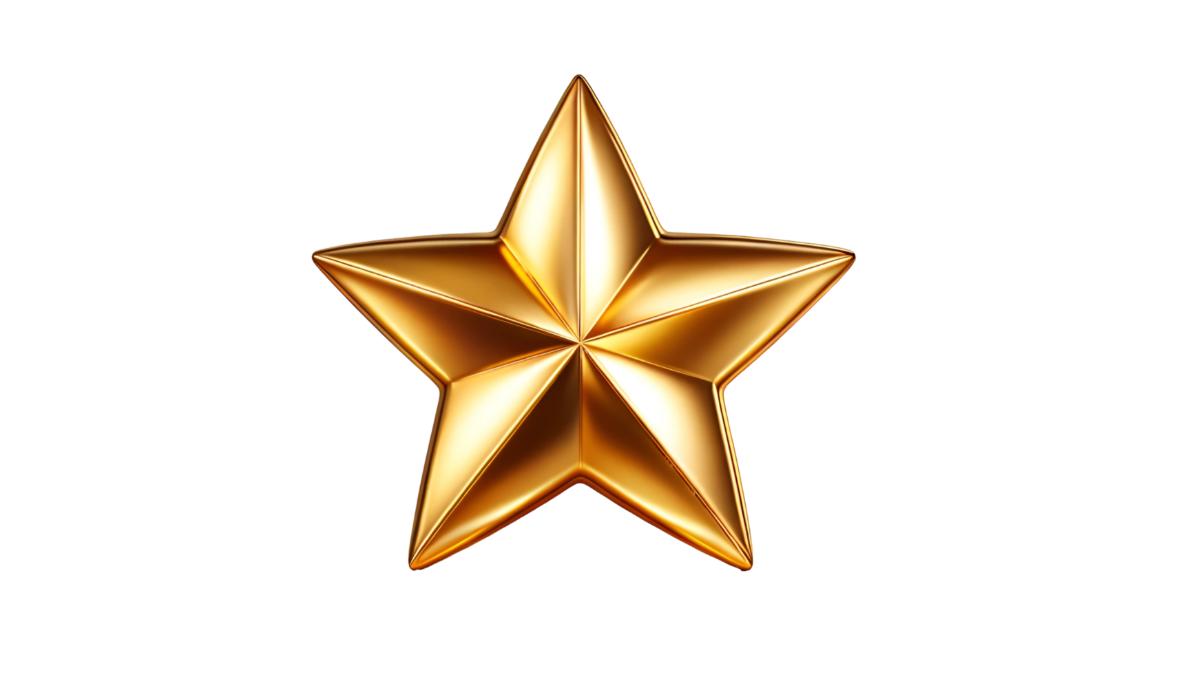 3d golden star png