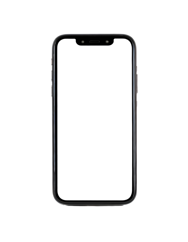 Illustration of black smartphone png