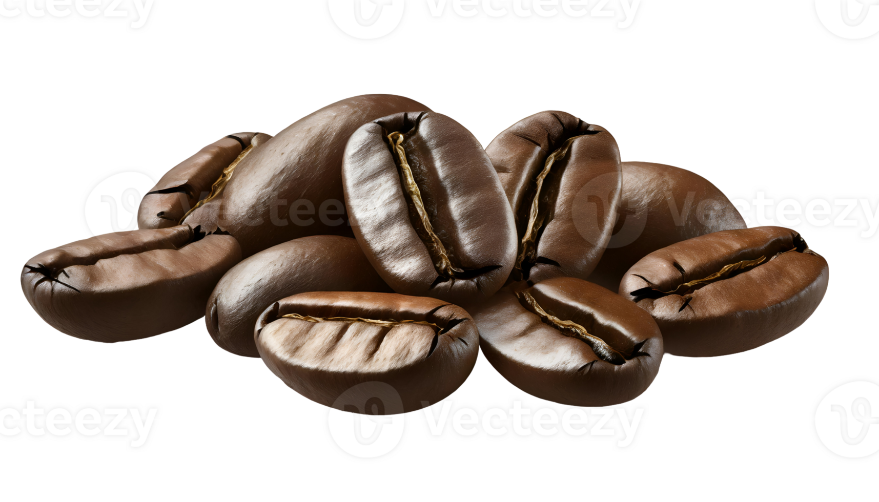 Realistic coffee beans png