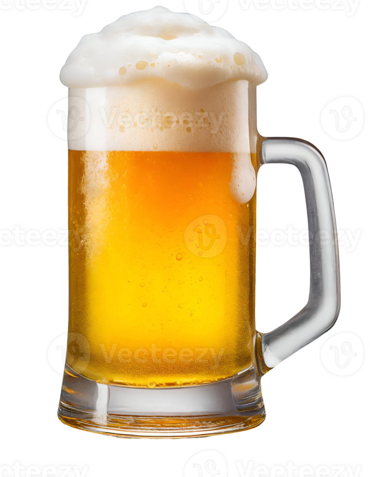 ilustración de jarra de cerveza con espuma png