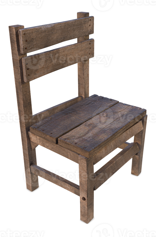 old wooden chair with rusty nails to create a scene png