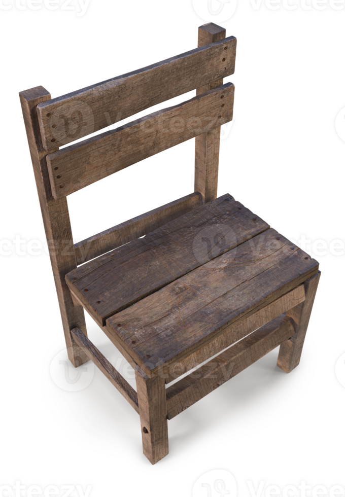 oud houten stoel met roestig nagels naar creëren een tafereel png