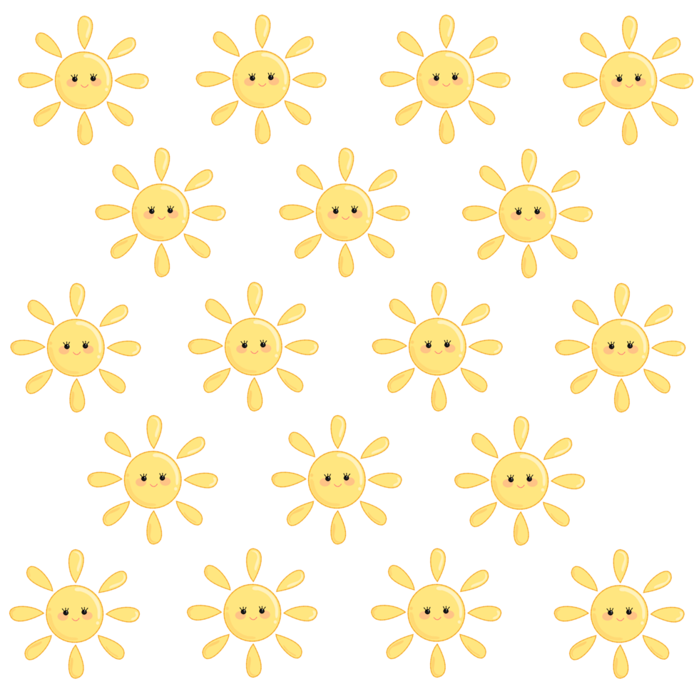 seamless pattern with suns png