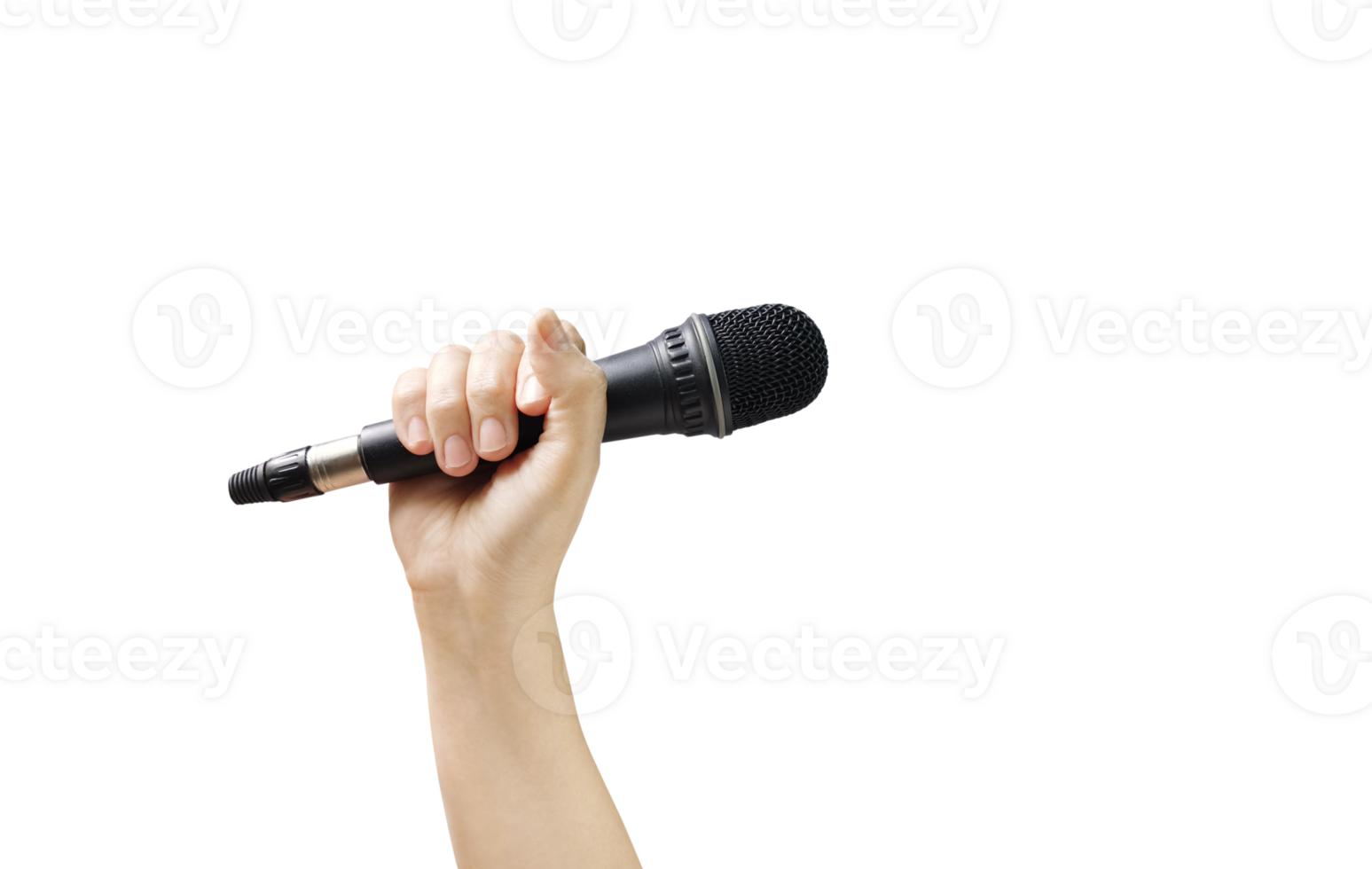 hand holding microphone transparent png