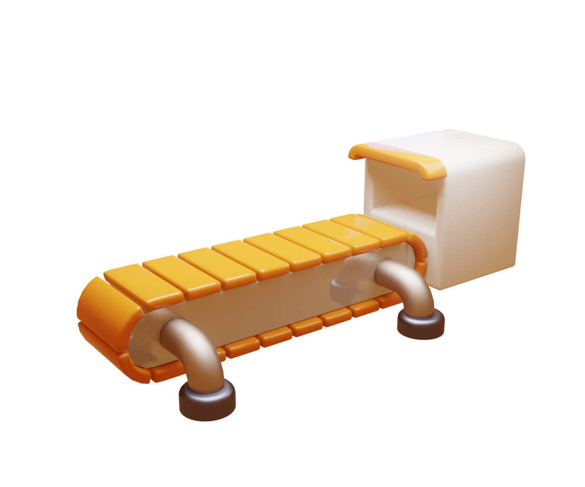 Cute mini conveyor belt with multiple viewing angles png