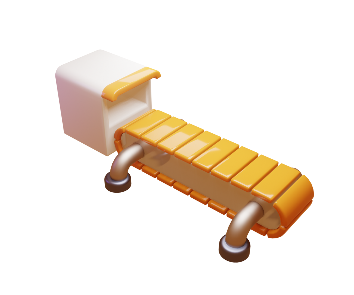 Cute mini conveyor belt with multiple viewing angles png