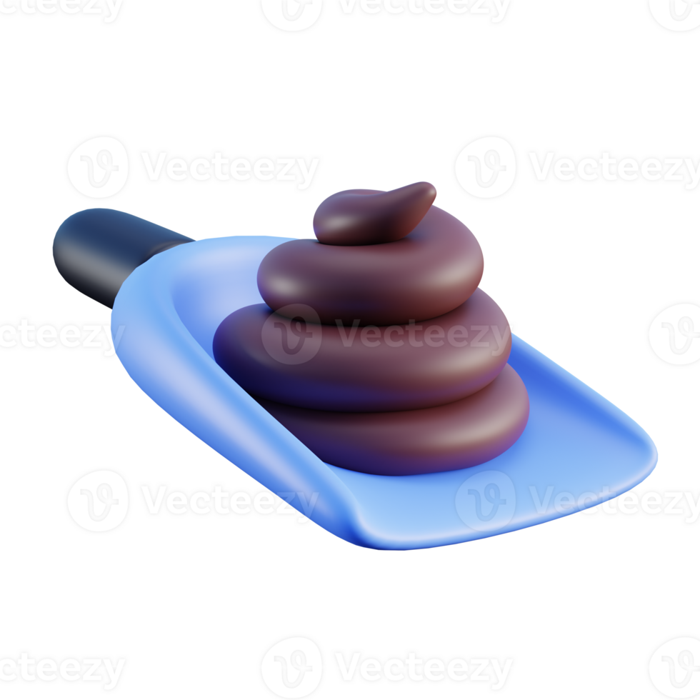 Pet Litter Scoop 3D Render png