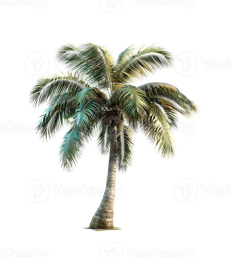 Palm Tree on transparent Background. Generative by AI png