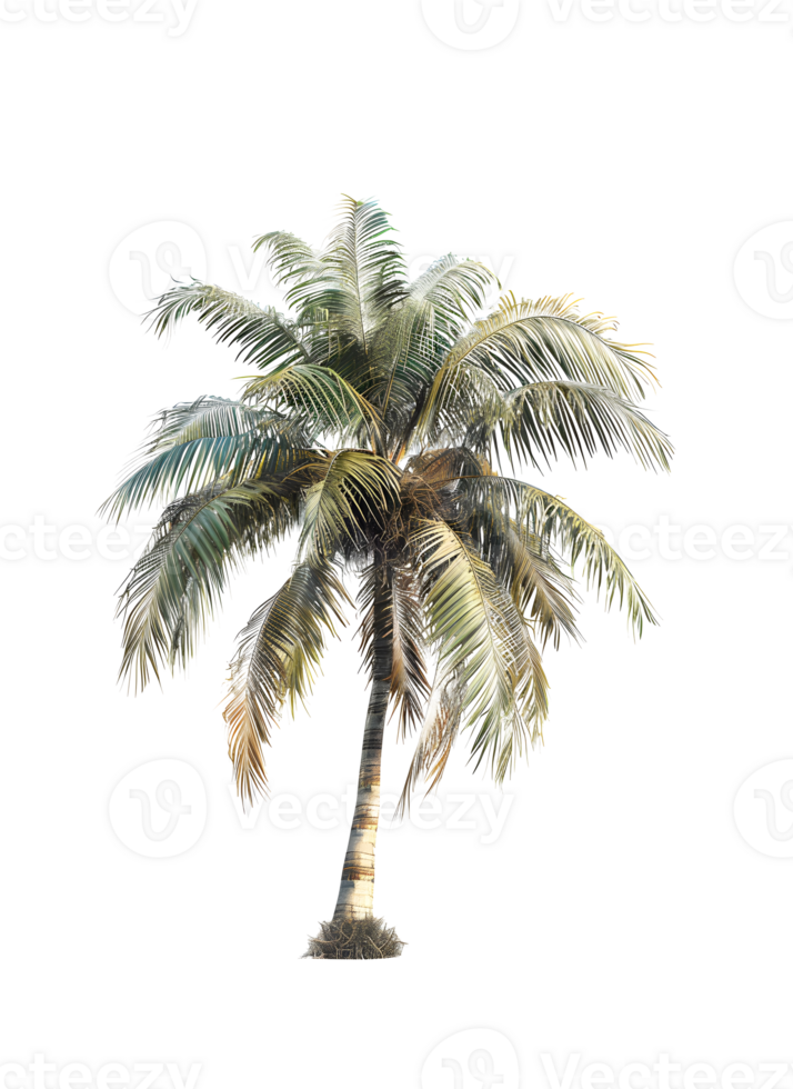 Palm Tree on transparent Background. Generative by AI png