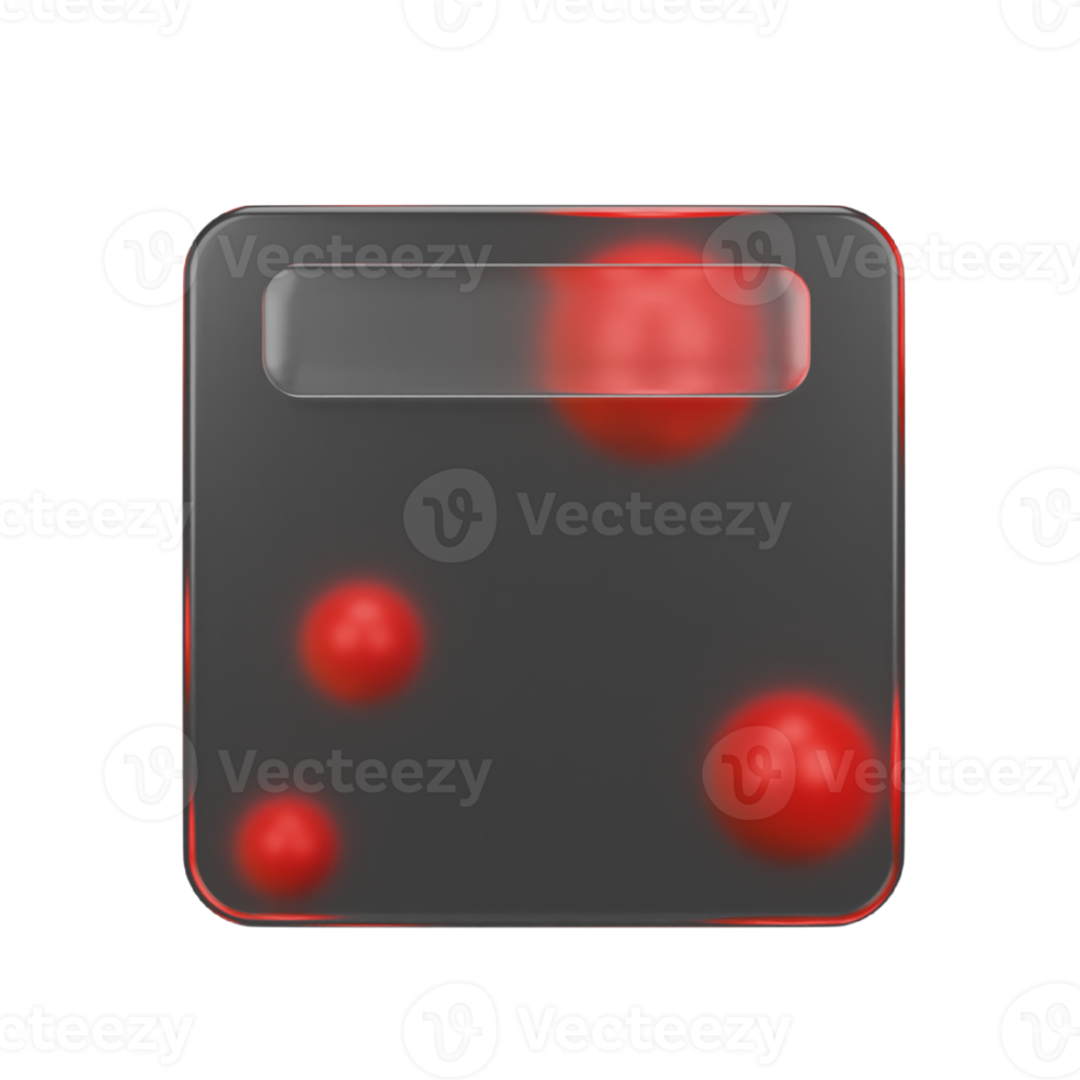 Glassmorphism design with red circle png