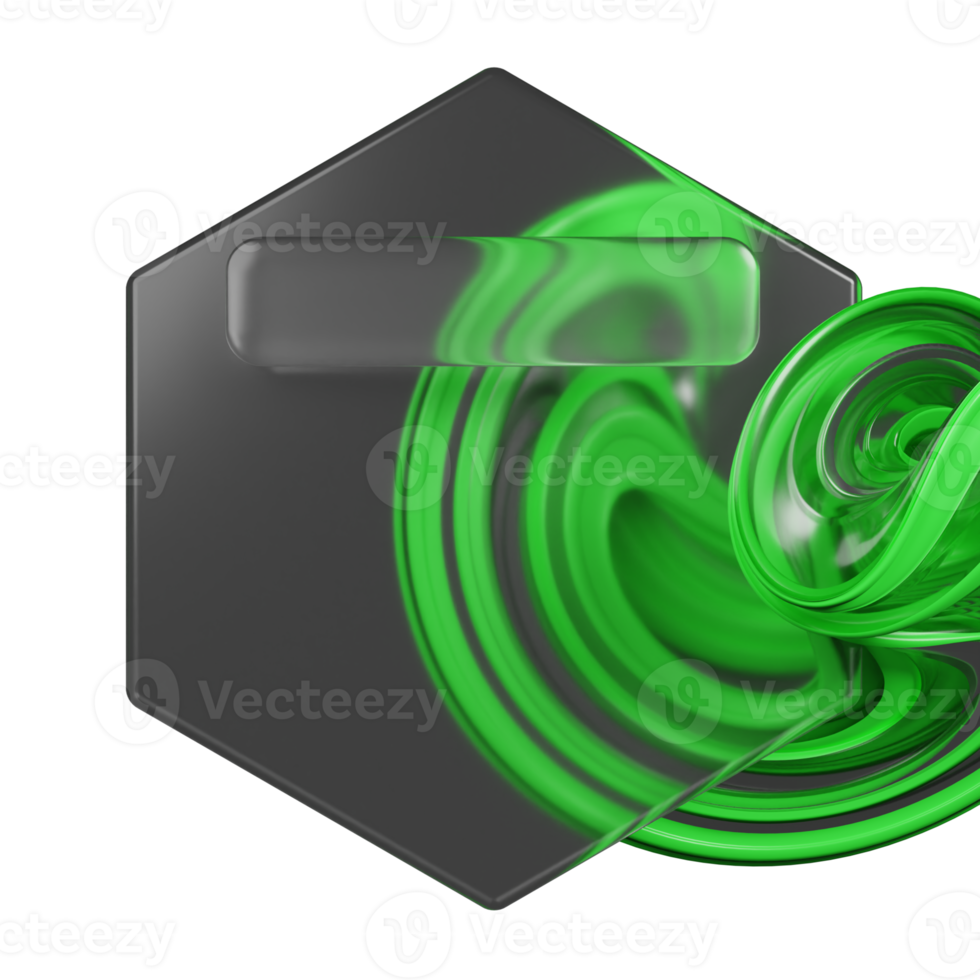 Glassmorphism design with 3d abstract png
