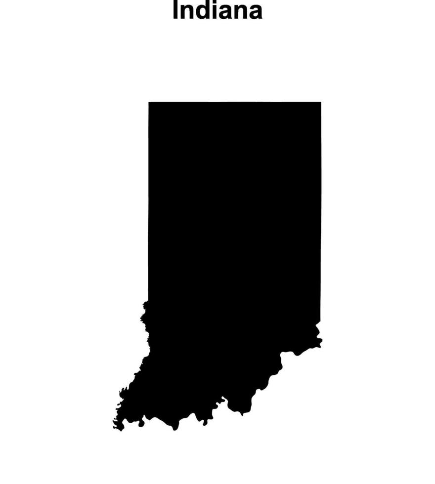 Indiana outline map vector