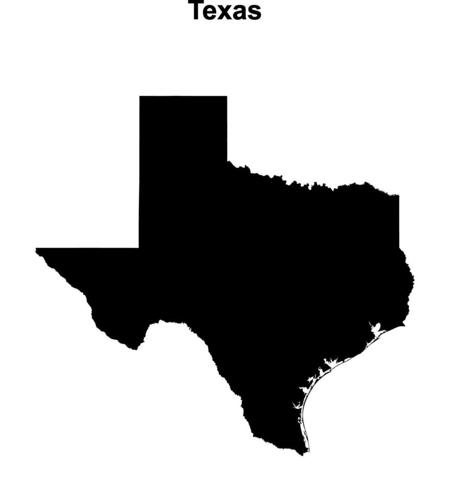 Texas contorno mapa vector