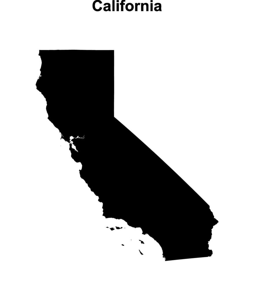 California outline map vector