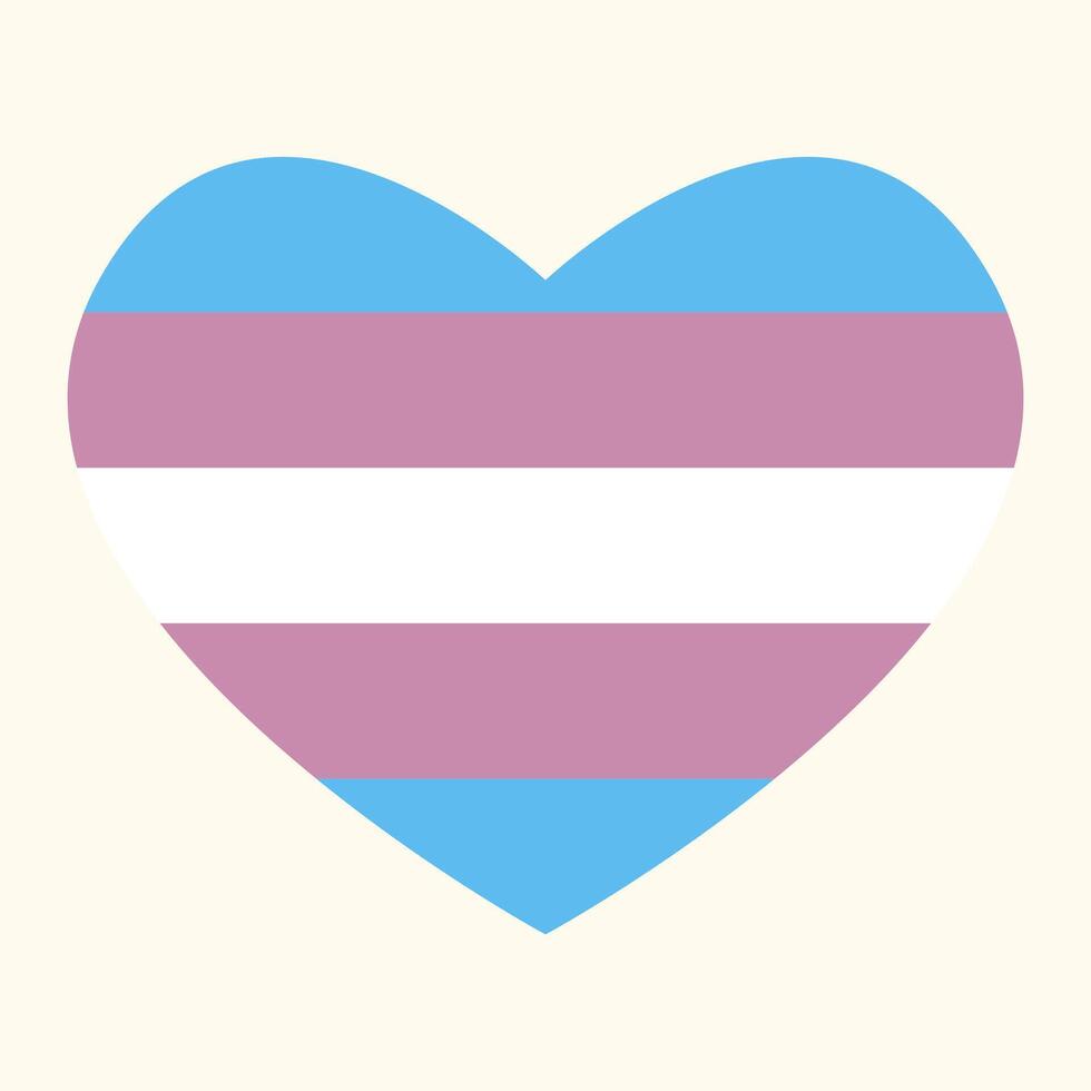 Heart with Transgender Flag. Pride Month concept. vector