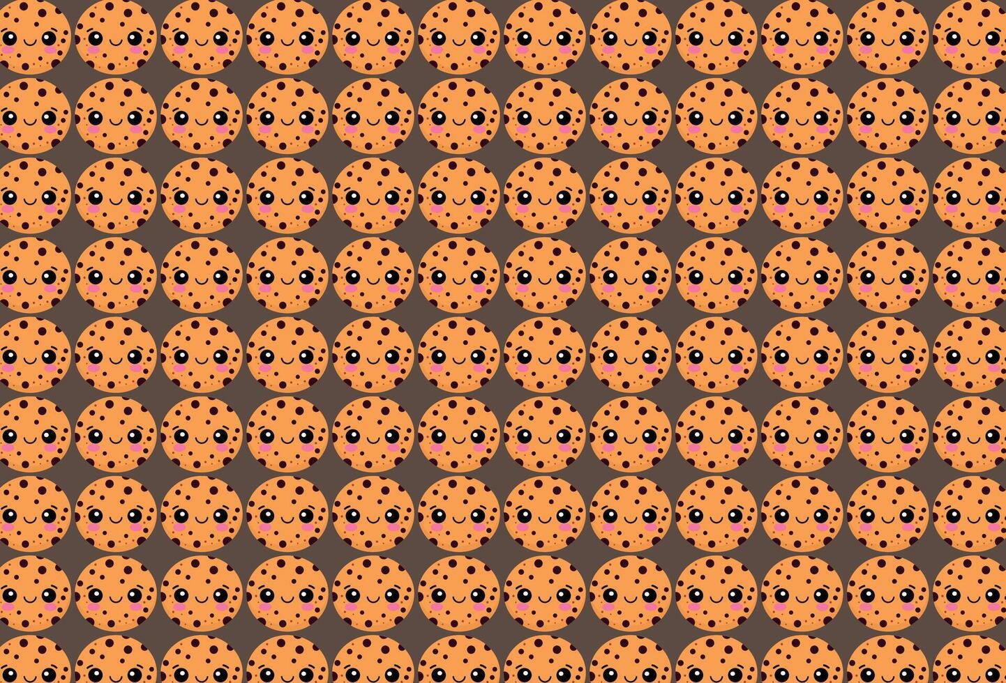 Cookie pattern, repeat, for backgrounds and textures vector
