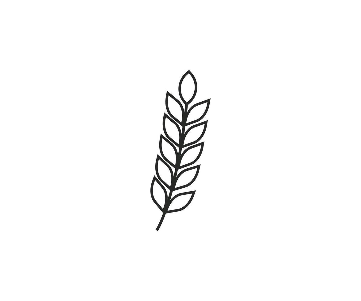 Wheat, crop, grain, agriculture icon. illustration, flat design. vector