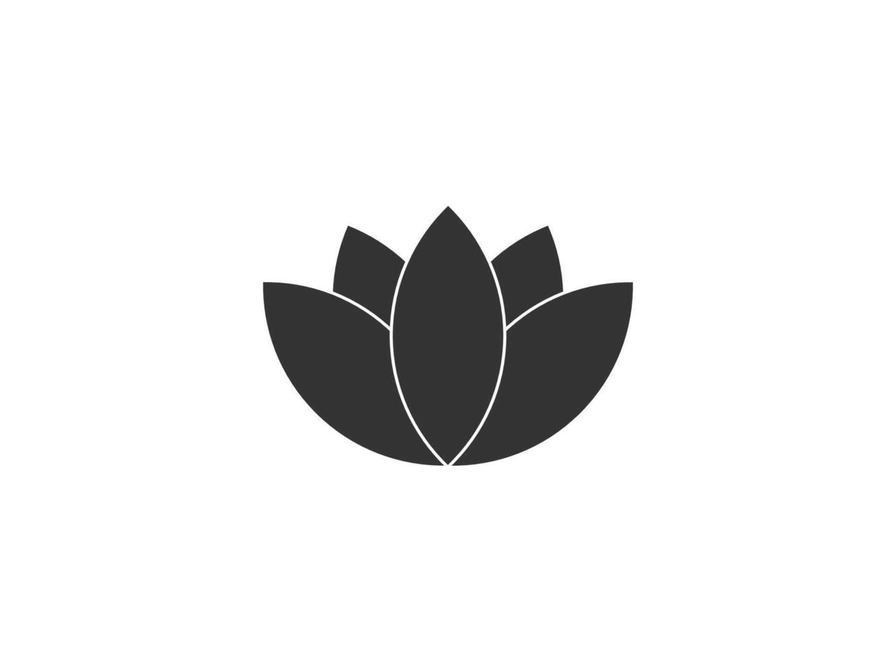 Flower, lotus icon. illustration, flat design. vector