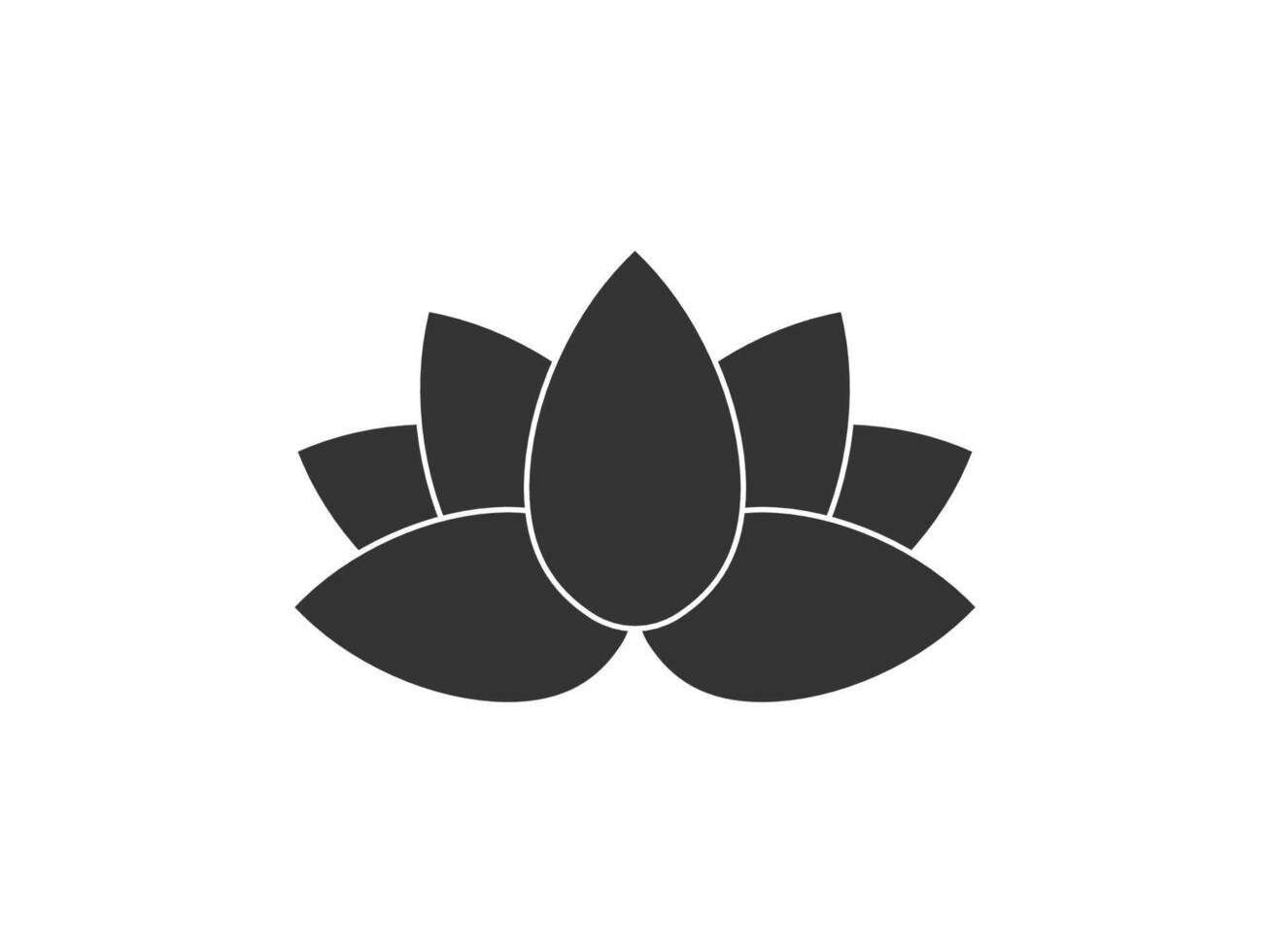 Flower, lotus icon. illustration, flat design. vector