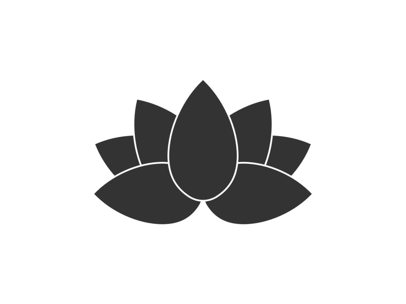 Flower, lotus icon. illustration, flat design. vector