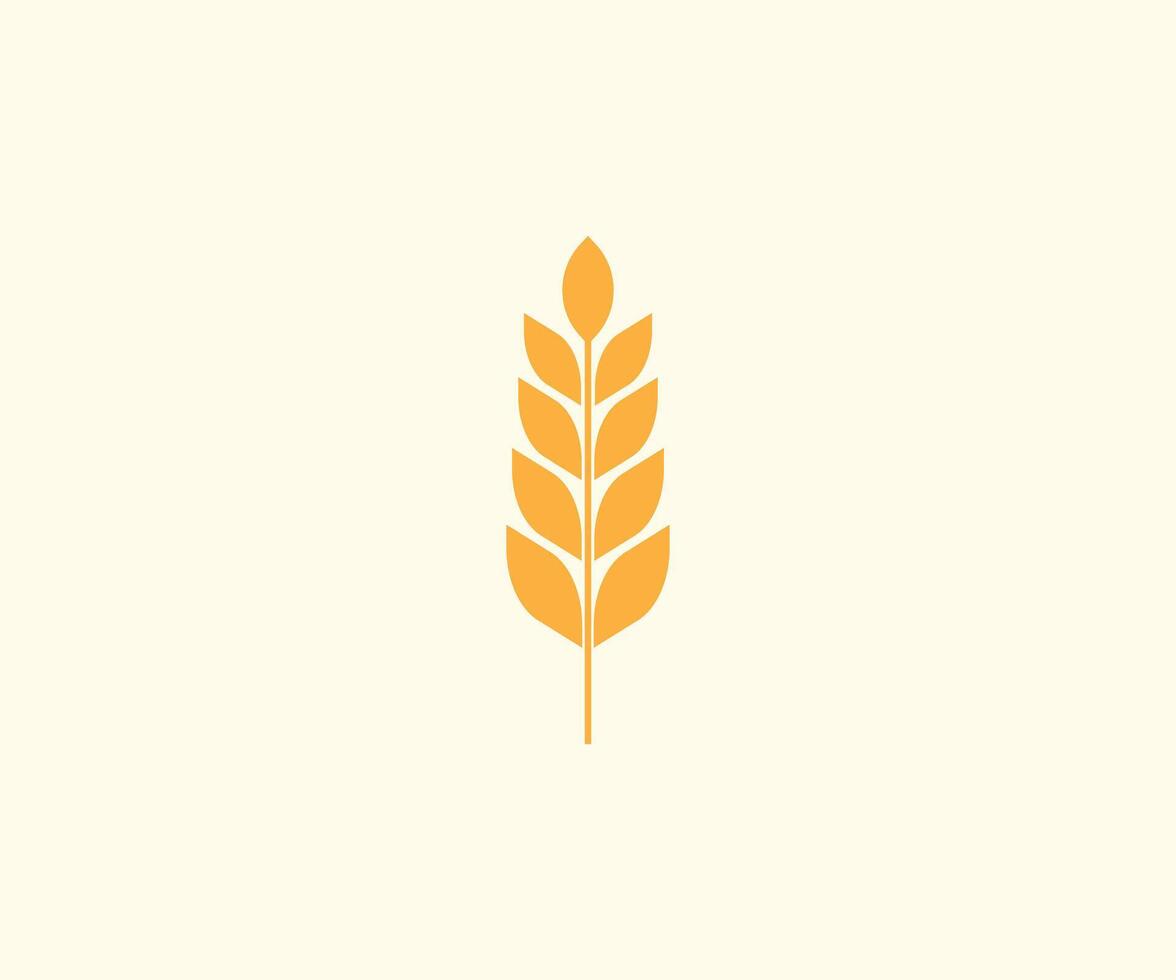 Wheat, crop, grain, agriculture icon. illustration, flat design. vector