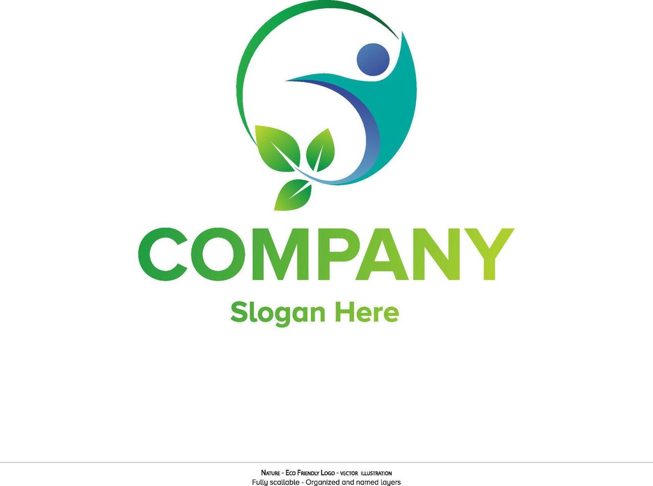 Respetuoso del medio ambiente logo diseño - ilustración para sostenible marca vector