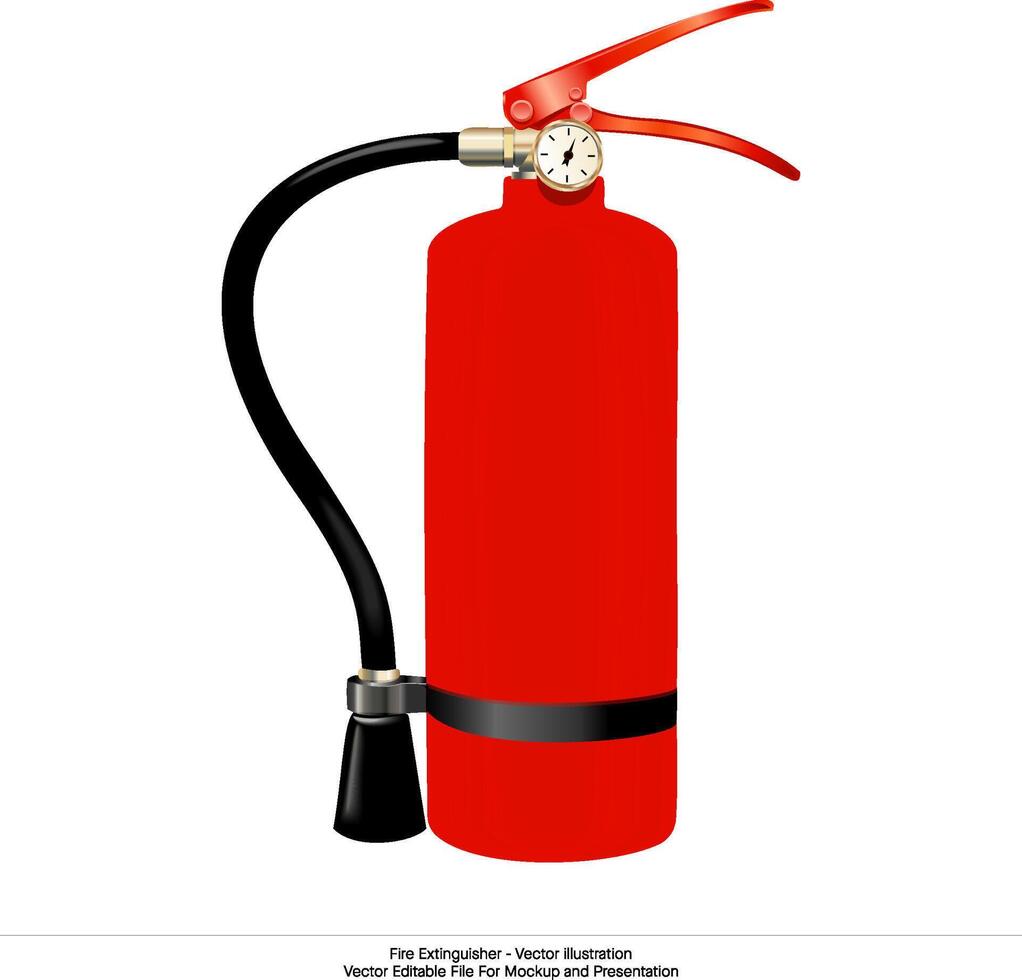 Fire Extinguisher Mockup - Editable File for Mockup and Presentation vector