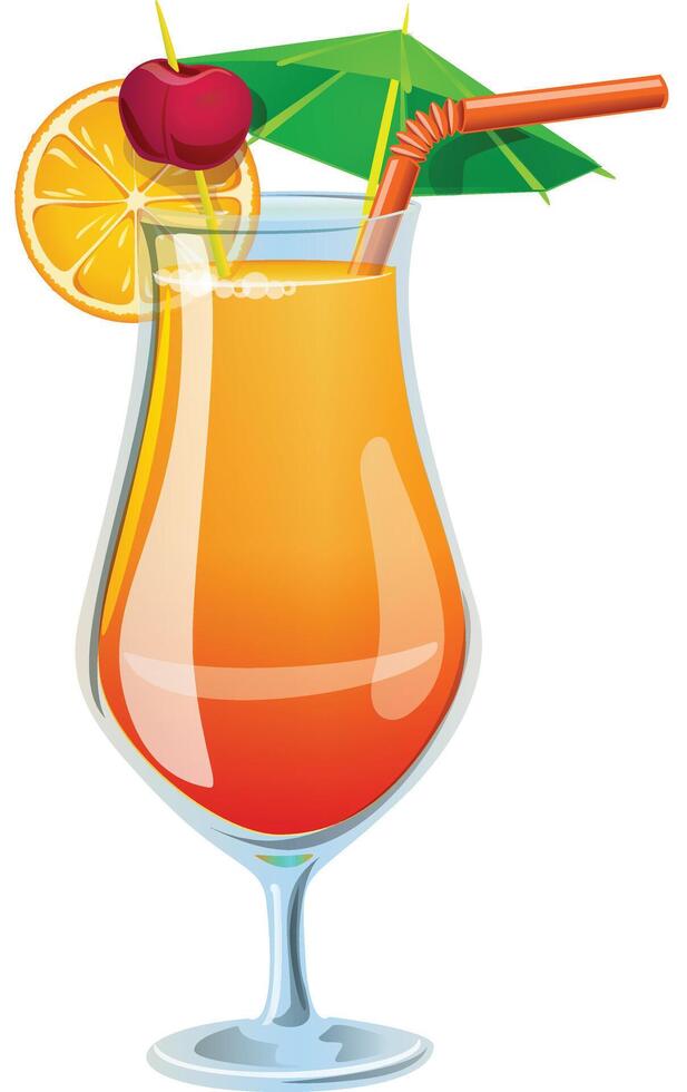 verano bebida ilustración - limonada con degradado malla vector