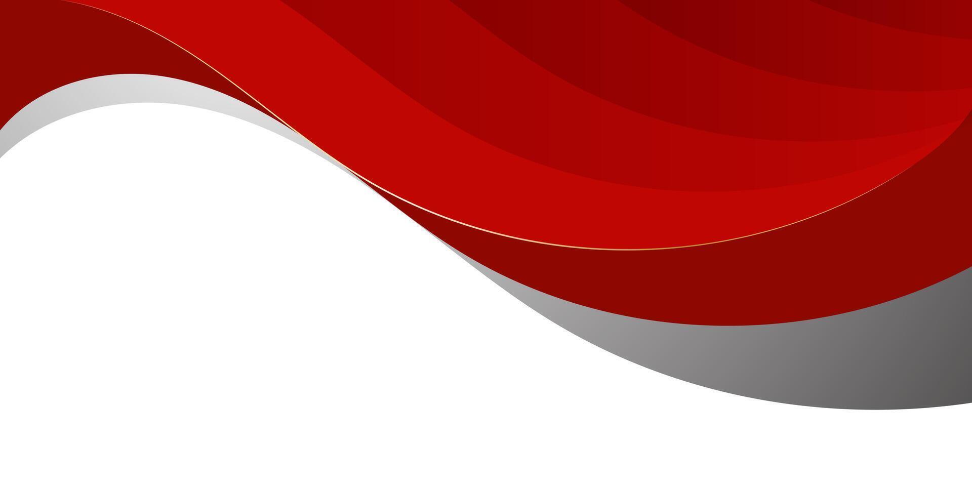 simple background with waving red and white vector