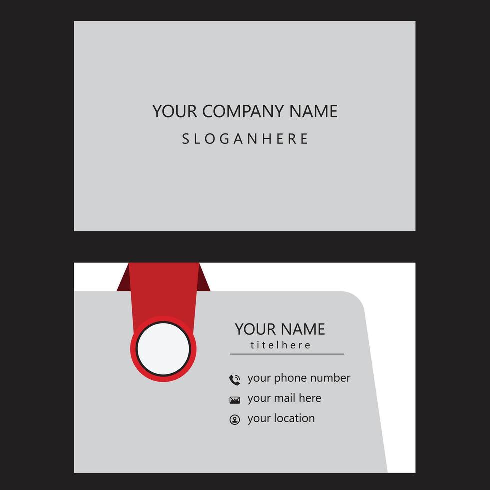 Simple unique standard business card design for free download vector