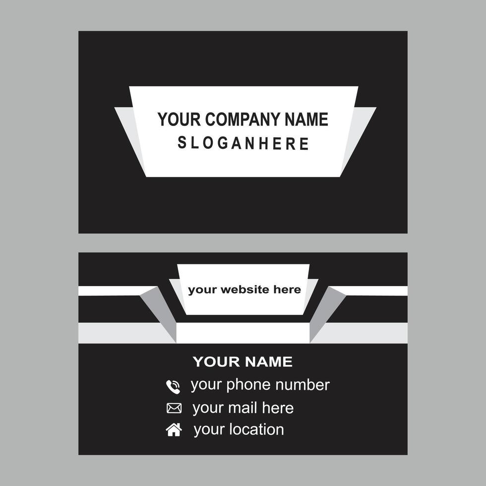 Simple unique standard business card design for free download vector