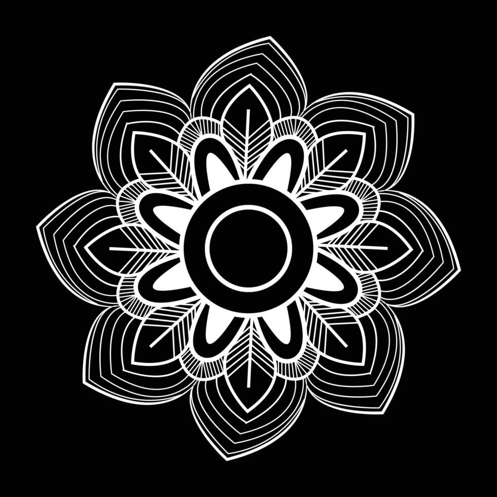 sencillo mandala Arte modelo y diseños para gratis descargar vector