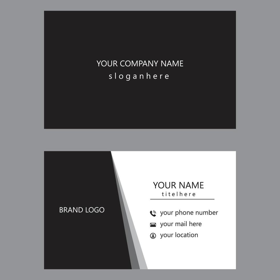 Simple unique standard business card design for free download vector