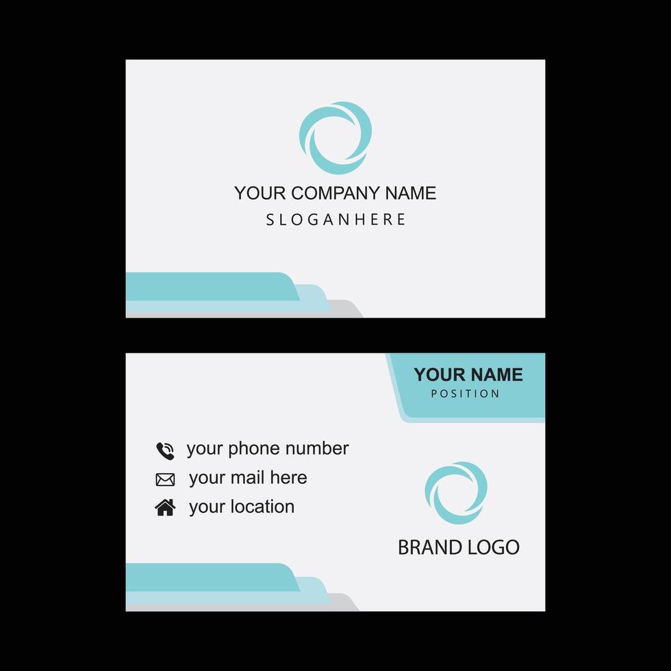 Luxury unique standard contact card for free download vector