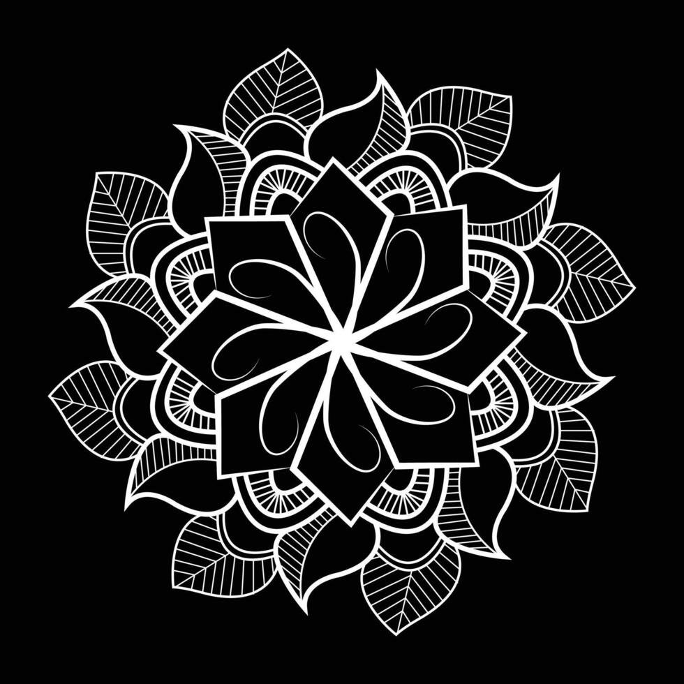 sencillo mandala Arte modelo y diseños para gratis descargar vector