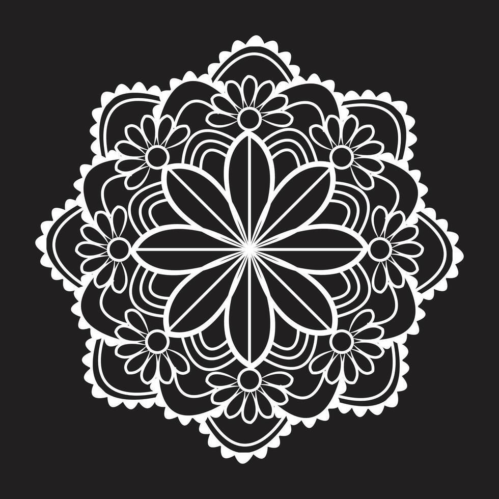 sencillo mandala Arte modelo y diseños para gratis descargar vector